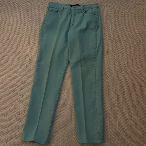 Gloria Vanderbilt Straight Leg Jeans in Teal - Picture 1 of 3